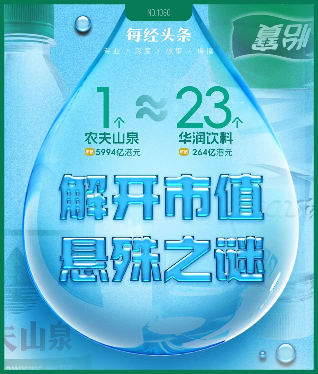 1个农夫山泉≈23个华润饮料怡宝“水战”输在哪？解开市值悬殊之谜(图1)