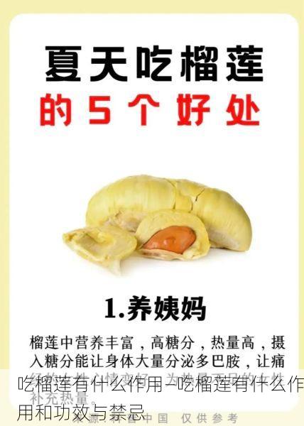吃榴莲有什么作用—吃榴莲有什么作用和功效与禁忌